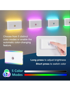 Luz Nocturna LED Recargable con Sensor de Movimiento - 2 Pzs 2