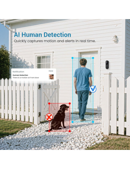 Cámara de Timbre de Video Inalámbrica ModeJump M20-V2 1080P