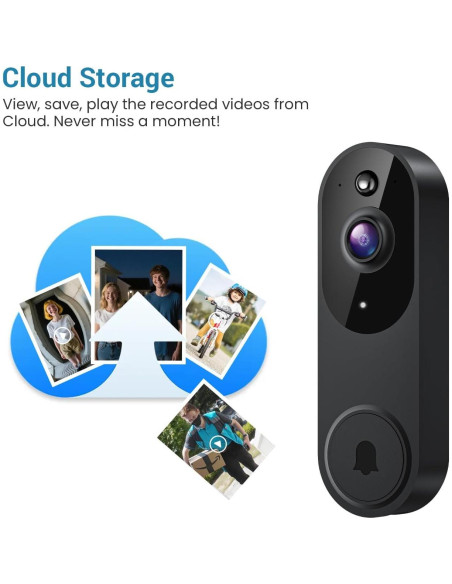 Cámara de Timbre de Video Inalámbrica ModeJump M20-V2 1080P