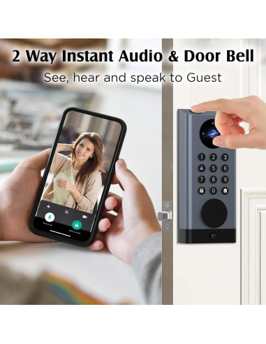 Cerradura Inteligente WiFi Dhiedas MD121 con Cámara HD y Teclado