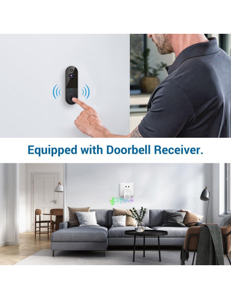 Cámara de Timbre de Video 1080p CONVERGE T50 Inalámbrica