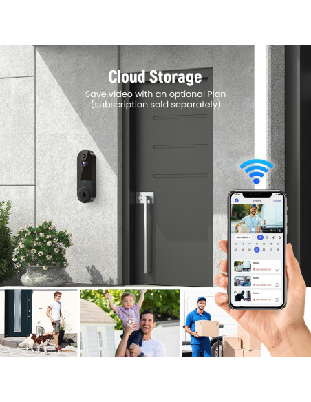 Cámara de Timbre de Video 1080p CONVERGE T50 Inalámbrica