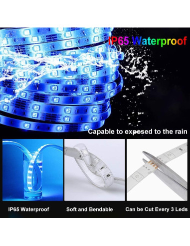 Luces de tira LED RGB 10M 5050 con control remoto - U003