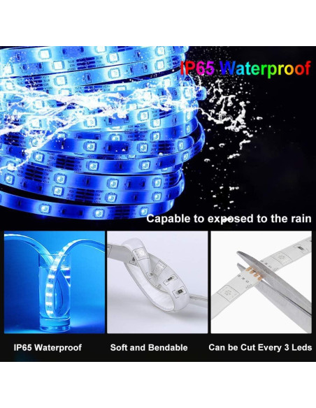 Luces de tira LED RGB 10M 5050 con control remoto - U003