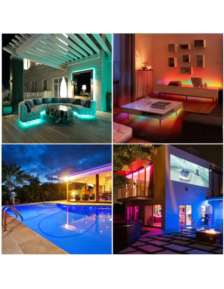 Luces de tira LED RGB 10M 5050 con control remoto - U003