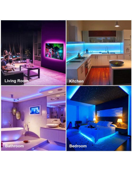 Luces de tira LED RGB 10M 5050 con control remoto - U003