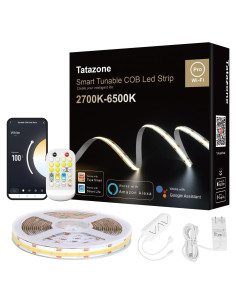 Cinta LED COB 5m Ajustable Tatazone 2700K-6500K Control Voz