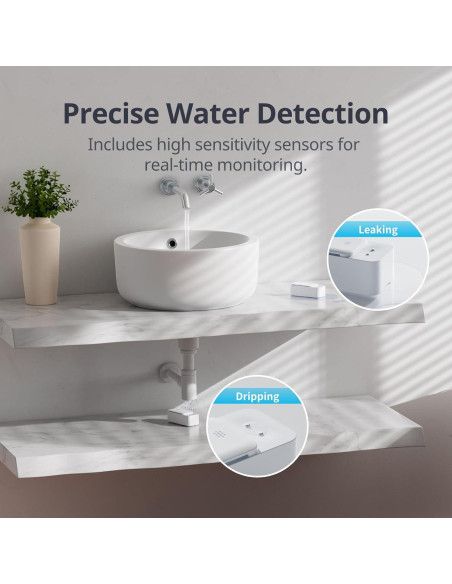 Detector de Fugas de Agua WiFi SwitchBot, Alarma 100dB, IP67