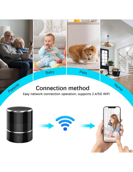 Cámara de Seguridad Inalámbrica CHEJZVAY 1080P Altavoz Bluetooth