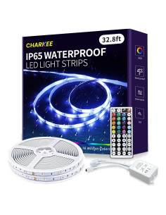 Tira de Luz LED Impermeable CHARKEE 10m RGB con Control Remoto