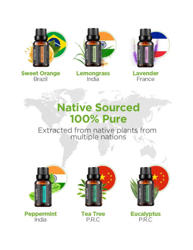 Difusor de Aceite Esencial InnoGear 100ml con 6 Aceites