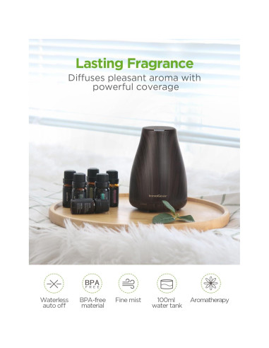 Difusor de Aceite Esencial InnoGear 100ml con 6 Aceites