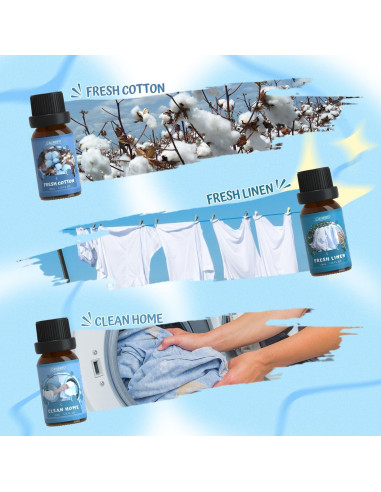 Conjunto de Aceites Esenciales Salubrito 6x10ml Aromas Frescos