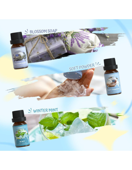 Conjunto de Aceites Esenciales Salubrito 6x10ml Aromas Frescos