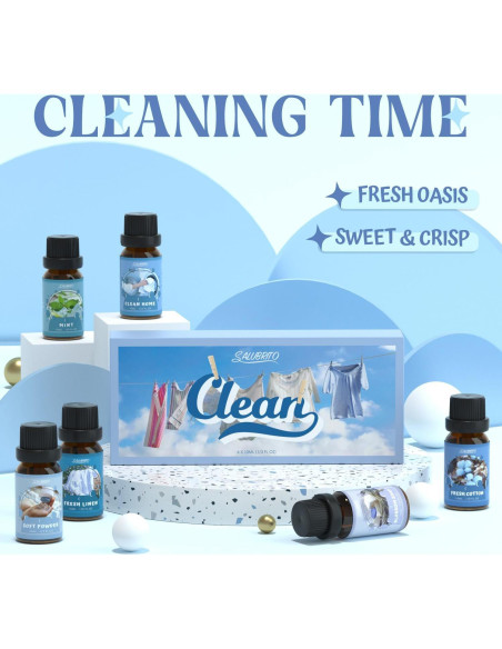 Conjunto de Aceites Esenciales Salubrito 6x10ml Aromas Frescos