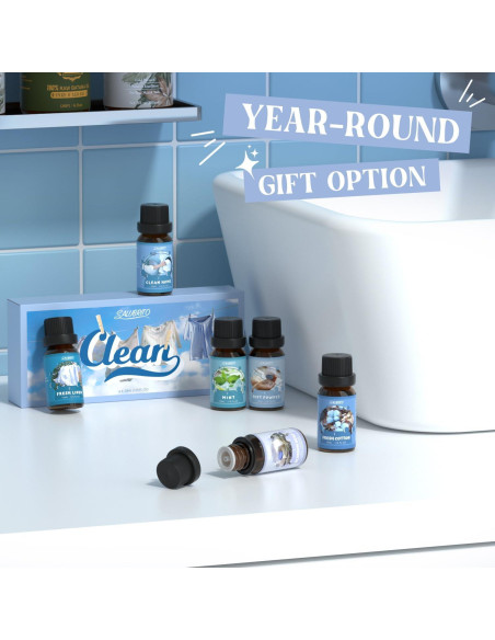 Conjunto de Aceites Esenciales Salubrito 6x10ml Aromas Frescos
