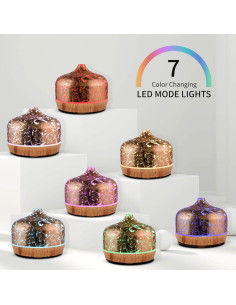 Difusor de Aceite Esencial Porseme 500ml Dorado Ultrasónico 2