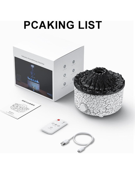 Difusor de Aceite Esencial Yaledi 560ml Ultrasónico Negro