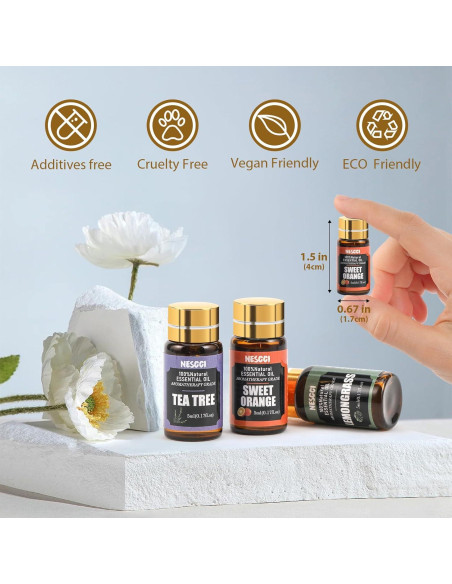 Juego de 36 Aceites Esenciales NESCCI 5ml - Regalo Aromático
