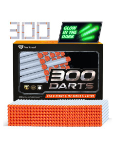 Dardos de Espuma Ray Squad 300 Piezas Brillan en la Oscuridad