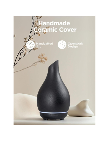 Difusor de Aceite Esencial InnoGear 150ml Cerámica Negro