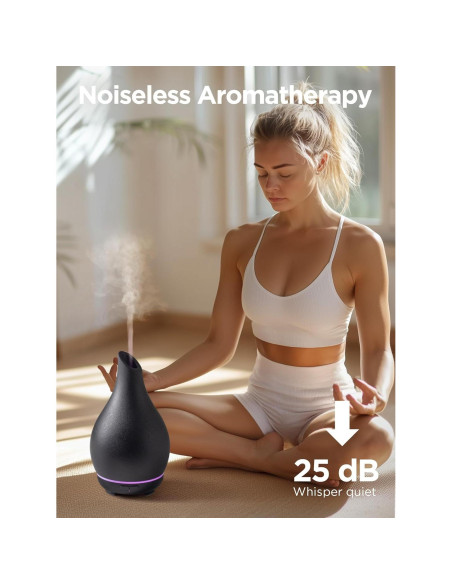 Difusor de Aceite Esencial InnoGear 150ml Cerámica Negro