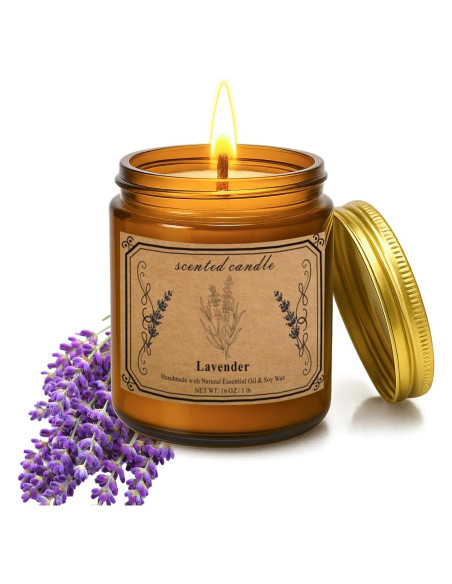 Vela Aromática Pootes de Cera de Soja 450g Lavanda 100h