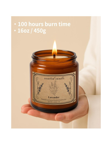 Vela Aromática Pootes de Cera de Soja 450g Lavanda 100h