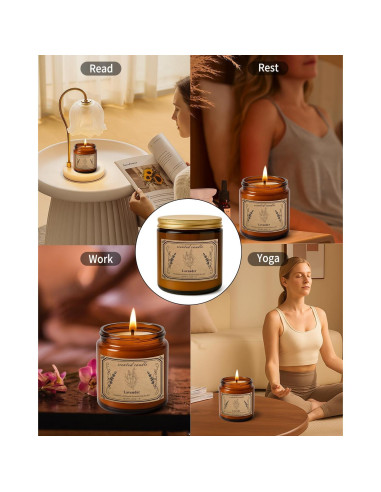 Vela Aromática Pootes de Cera de Soja 450g Lavanda 100h