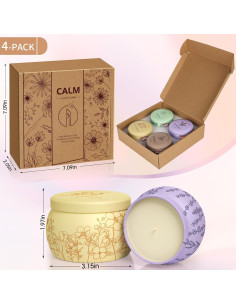 Juego de Velas Aromáticas WarmEmbrace 4 Piezas 500g 2