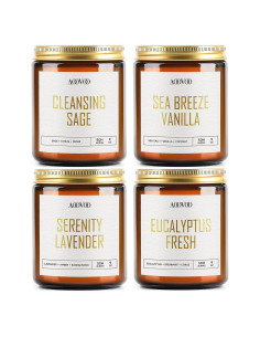 Set de 4 Velas Aromáticas AOOVOO - Cera de Soja 1021 g