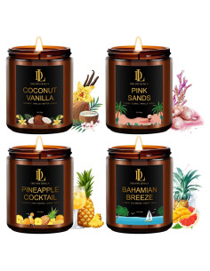 Set de 4 Velas Aromáticas de Soja DL DREAMY DEWLA 28oz