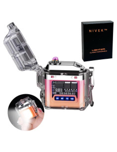 Encendedor Eléctrico Doble Arco NIVEK Recargable Impermeable