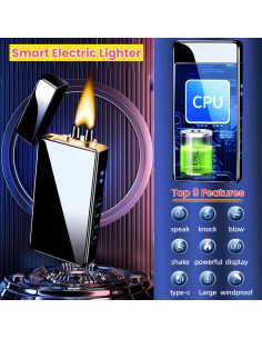 Encendedor Eléctrico NINSI NS-EL2306 USB Recargable a Prueba de Viento 2