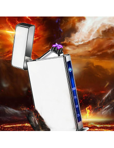 Encendedor Eléctrico de Plasma Vaglory VA6008SI - Doble Arco Recargable USB-C a Prueba de Viento 2