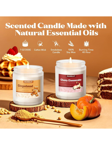 Set de 6 Velas Aromáticas de Panadería Hanolly - Otoño