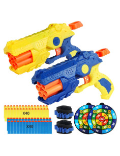 Paquete de 2 pistolas de espuma RUIYUANTOY con 80 dardos