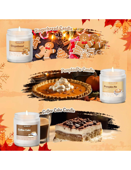Set de 6 Velas Aromáticas de Panadería Hanolly - Otoño