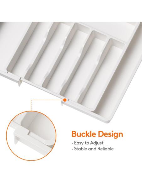 Organizador de Cajón Lifewit Expandible para Utensilios Blanco