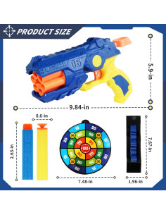 Paquete de 2 pistolas de espuma RUIYUANTOY con 80 dardos 2