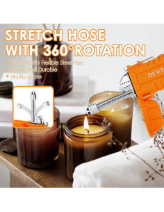 Encendedor Eléctrico DEWEL 360 Flex Recargable USB-C Naranja 2