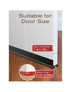 Tapón de Corrientes de Silicona SUNMON 1.0 m para Puertas 2