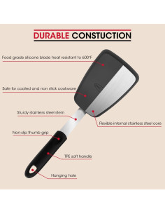 Conjunto de Espátulas de Silicona Unicook 2 Piezas Resistente al Calor 2