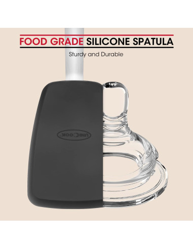 Conjunto de Espátulas de Silicona Unicook 2 Piezas Resistente al Calor