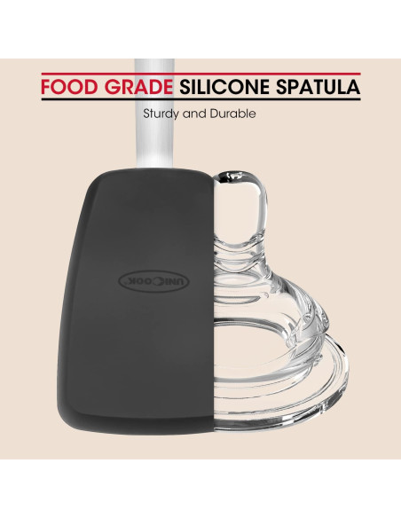 Conjunto de Espátulas de Silicona Unicook 2 Piezas Resistente al Calor