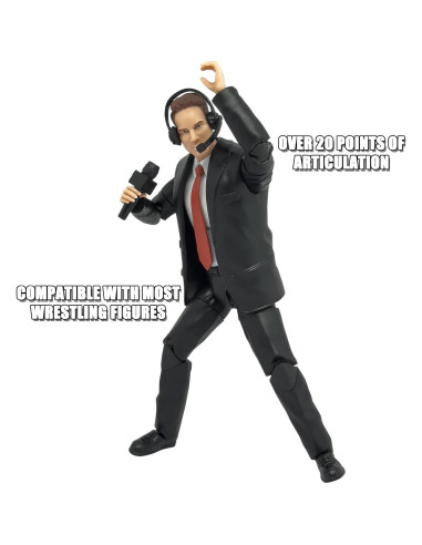 Comentarista Anunciador Deluxe Figures Toy 16.5 cm con Accesorios