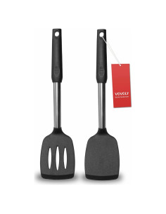 Conjunto de 2 Espátulas de Silicona VOVOLY con Mango de Acero