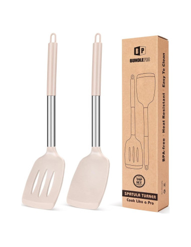 Juego de 2 Espátulas de Silicona BUNDLEPRO Antiadherentes