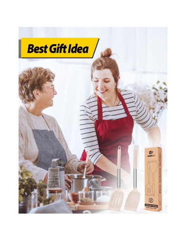 Juego de 2 Espátulas de Silicona BUNDLEPRO Antiadherentes