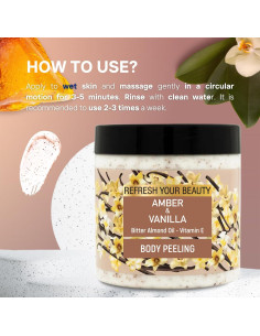 Exfoliante Corporal Mey Kozmetik 500ml Vainilla y Ámbar 2